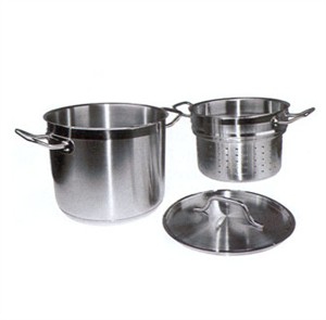 Winco SSDB-20S Master Cook Stainless Steel Steamer / Pasta Cooker with  Cover 20 Qt - Able Kitchen